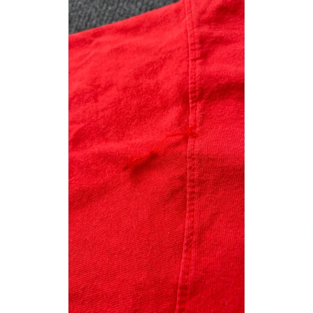 Champion Mens Red Graphic T-Shirt XL Short Sleeve Arch Logo Crewneck Sportswear - Picture 4 of 10